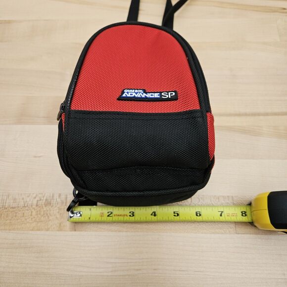 Nintendo Game Boy Advance SP Carrying Case Bag Vintage Pouch Mini Backpack RED - Picture 13 of 15